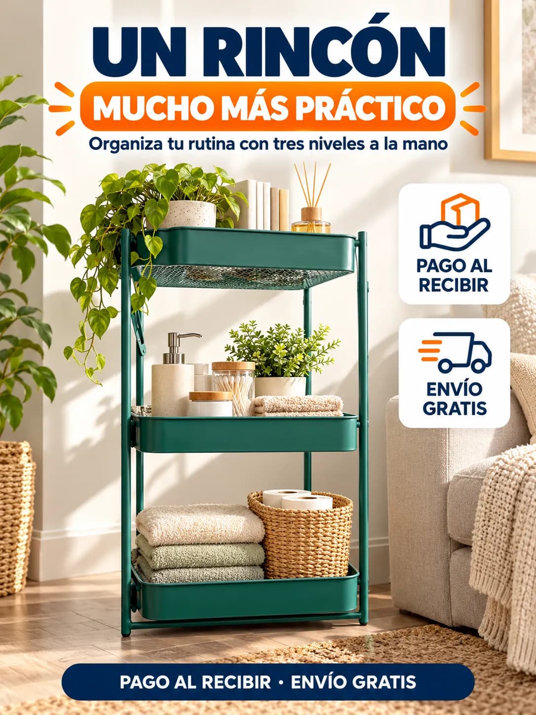 Carro organizador con pago al recibir y envío gratis