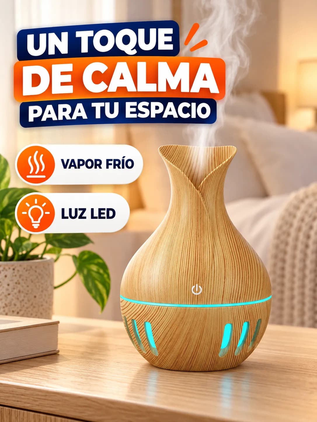 Humidificador difusor para aportar un toque de calma a un espacio