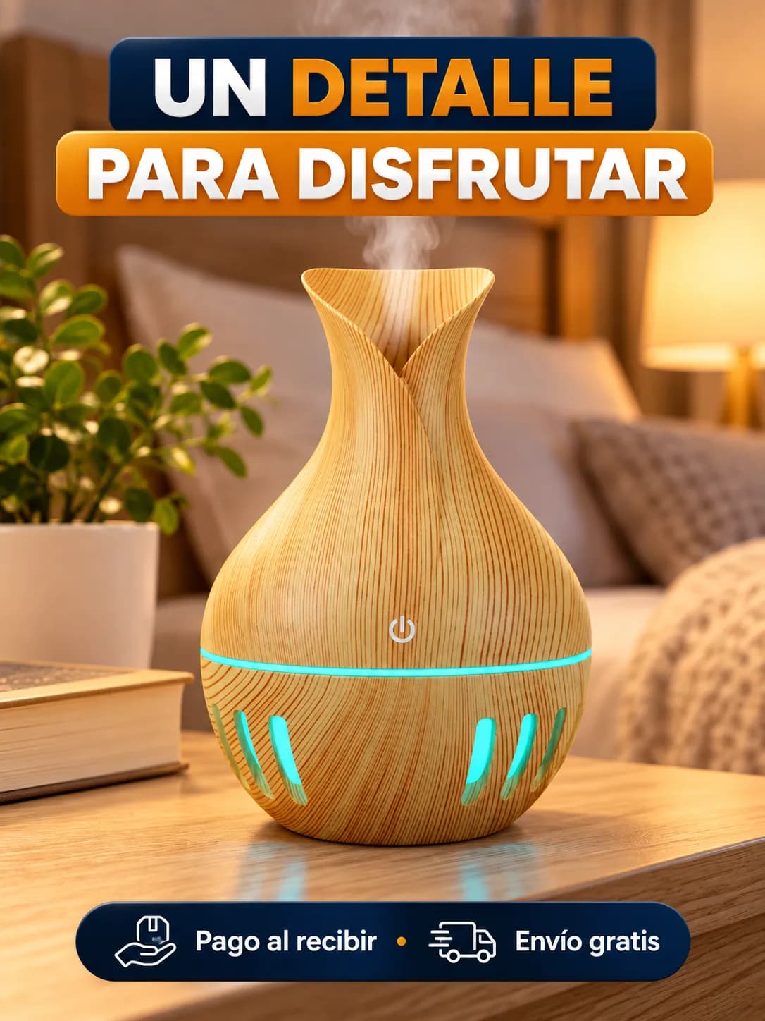 Humidificador difusor con pago al recibir y envío gratis